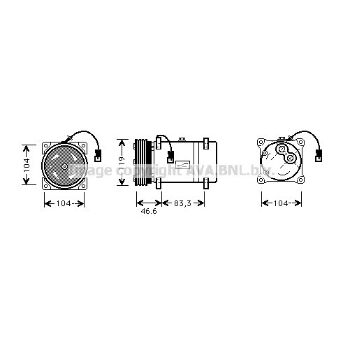 Слика на Компресор за клима AVA QUALITY COOLING CNAK216