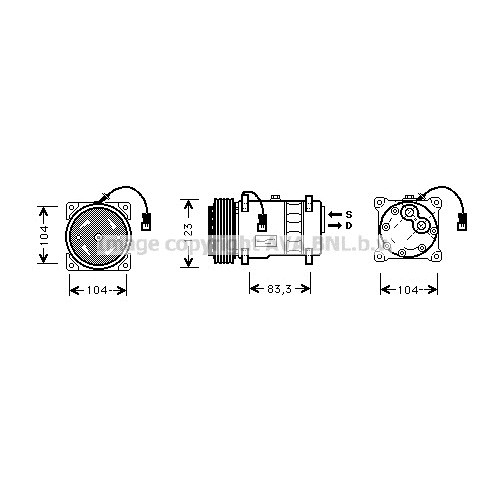 Слика на Компресор за клима AVA QUALITY COOLING CNK177