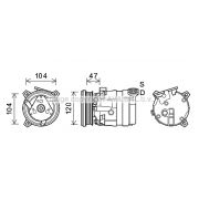 Слика 1 $на Компресор за клима AVA QUALITY COOLING CTK054