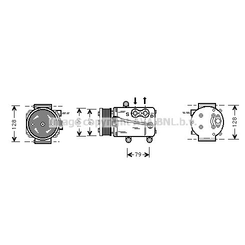 Слика на Компресор за клима AVA QUALITY COOLING FDK340 за Ford Fiesta BOX (f3l,f5l) 1.8 D - 60 коњи дизел