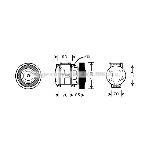 Слика на Компресор за клима AVA QUALITY COOLING HDAK019 за Honda Accord 4 (CB) 2.2 i 16V Automatik (CB7) - 147 коњи бензин