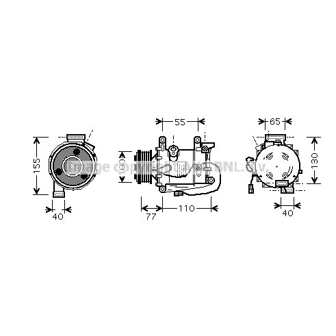 Слика на Компресор за клима AVA QUALITY COOLING HDAK208