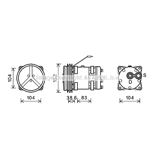 Слика на Компресор за клима AVA QUALITY COOLING MFAK030