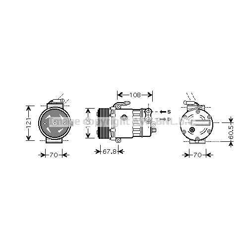 Слика на Компресор за клима AVA QUALITY COOLING OLAK139 за Opel Astra G Hatchback 2.2 DTI - 125 коњи дизел