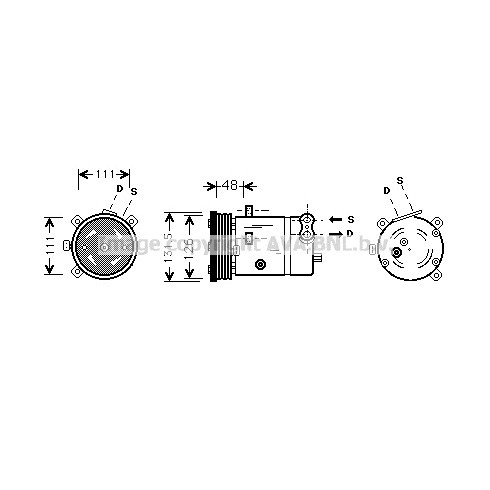 Слика на Компресор за клима AVA QUALITY COOLING OLAK280