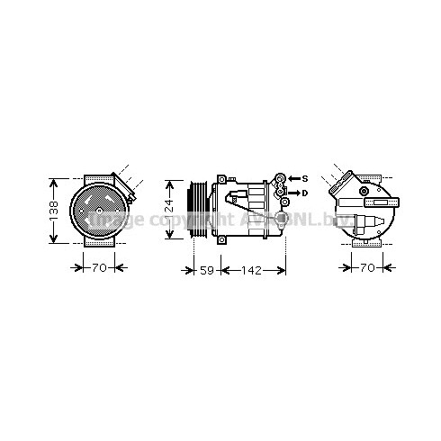 Слика на Компресор за клима AVA QUALITY COOLING OLK450