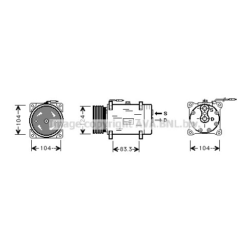 Слика на Компресор за клима AVA QUALITY COOLING RTK244