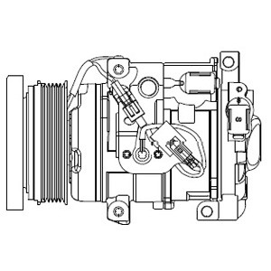 Слика на Компресор за клима DELPHI CS20508 за Toyota Land Cruiser (J7) 4.5 TD 24V 4x4 (VDJ76, VDJ78) - 205 коњи дизел