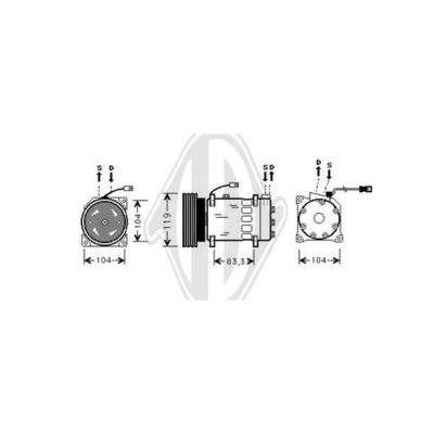 Слика на Компресор за клима DIEDERICHS Climate DCK1169