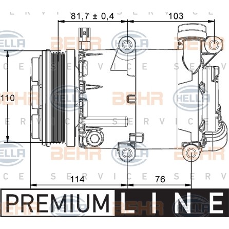 Слика на Компресор за клима HELLA BEHR  SERVICE  PREMIUM LINE 8FK 351 113-471