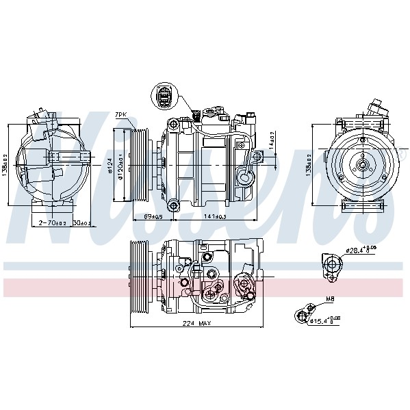 Слика на Компресор за клима NISSENS 890025