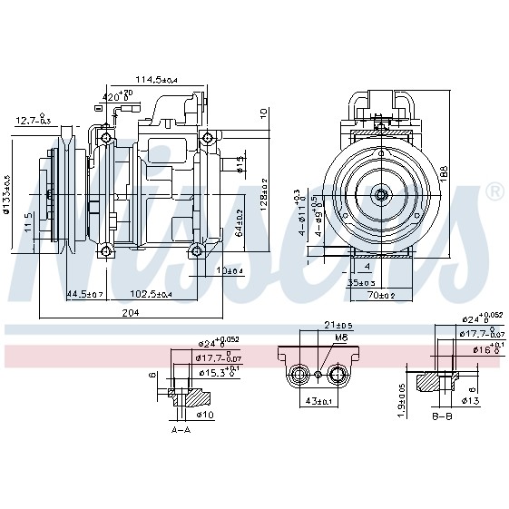 Слика на Компресор за клима NISSENS 890028