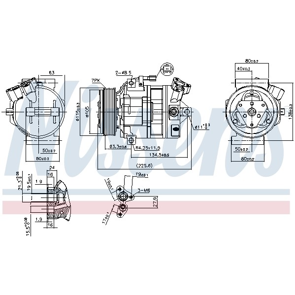 Слика на Компресор за клима NISSENS 890138 за Renault Laguna 2 Sport Tourer (KG0-1) 2.0 dCi (KG1T) - 150 коњи дизел