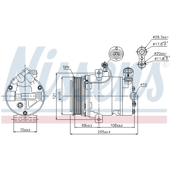 Слика на Компресор за клима NISSENS 89024