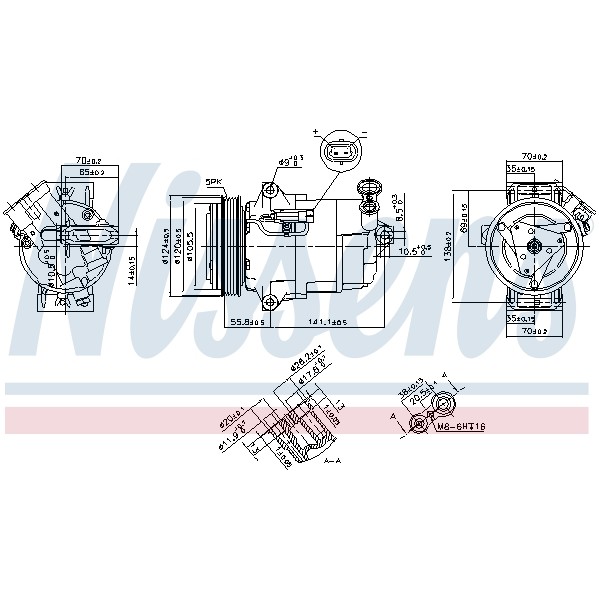 Слика на Компресор за клима NISSENS 890262