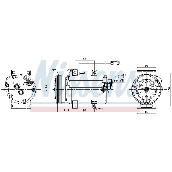 Слика на Компресор за клима NISSENS 89029 за Audi A4 Sedan (8D2, B5) 1.8 - 115 коњи бензин