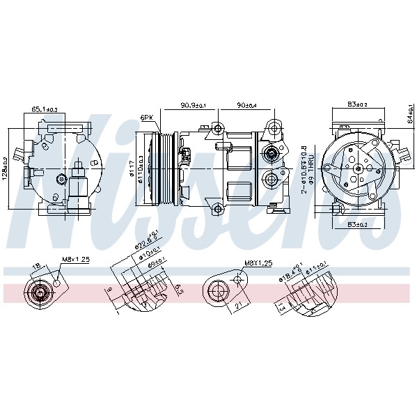 Слика на Компресор за клима NISSENS 890418 за Ford Kuga 2 (dm2) 1.5 TDCi - 120 коњи дизел