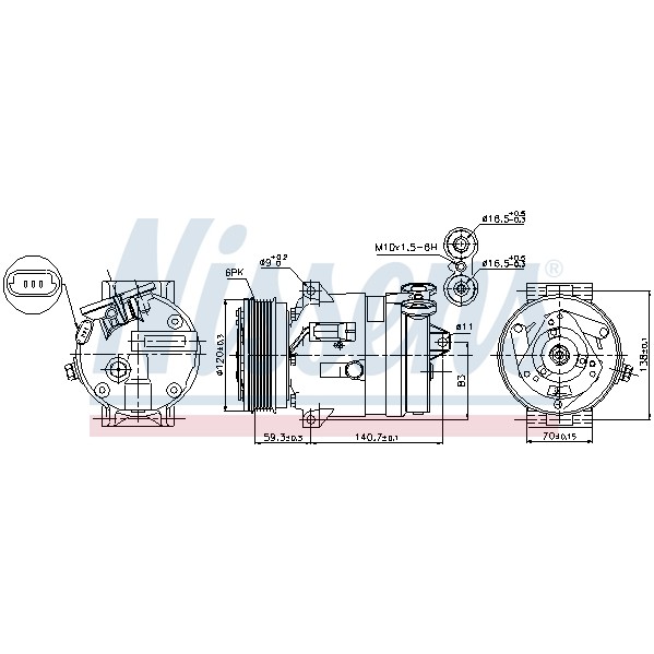 Слика на Компресор за клима NISSENS 89057