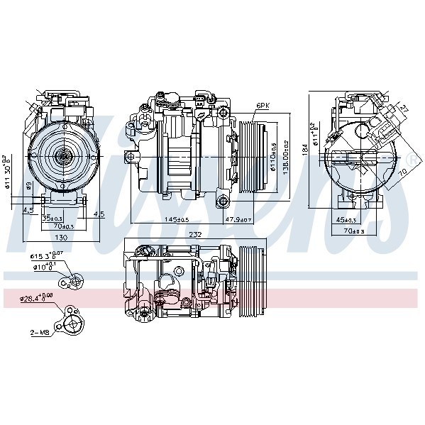 Слика на Компресор за клима NISSENS 890628 за BMW 3 Touring E91 330 d - 245 коњи дизел