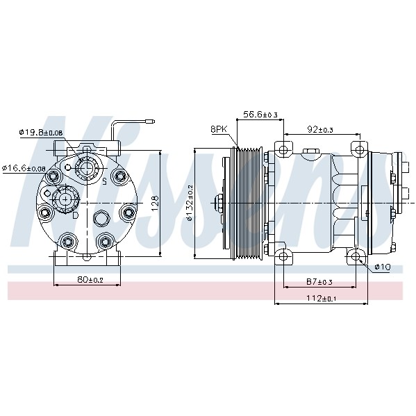 Слика на Компресор за клима NISSENS 89065 за камион Volvo NH 12/380 - 379 коњи дизел