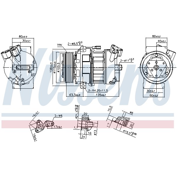 Слика на Компресор за клима NISSENS 890656 за Renault Laguna 2 Sport Tourer (KG0-1) 2.0 dCi (KG1T) - 150 коњи дизел