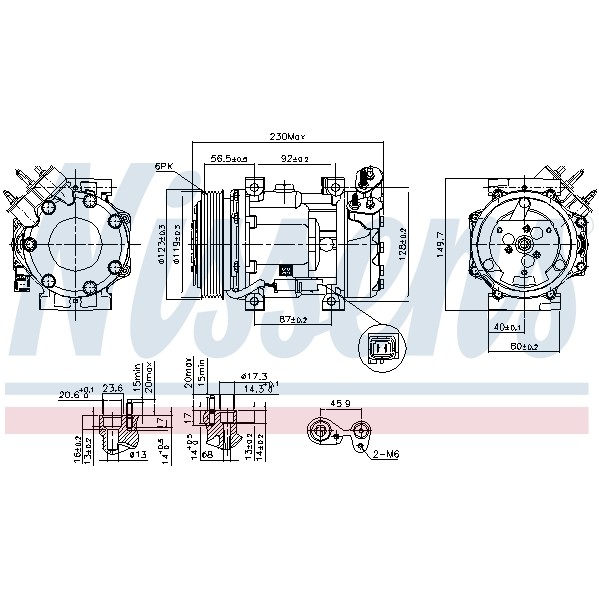 Слика на Компресор за клима NISSENS 89076 за Citroen C8 EA,EB 2.2 HDi - 128 коњи дизел