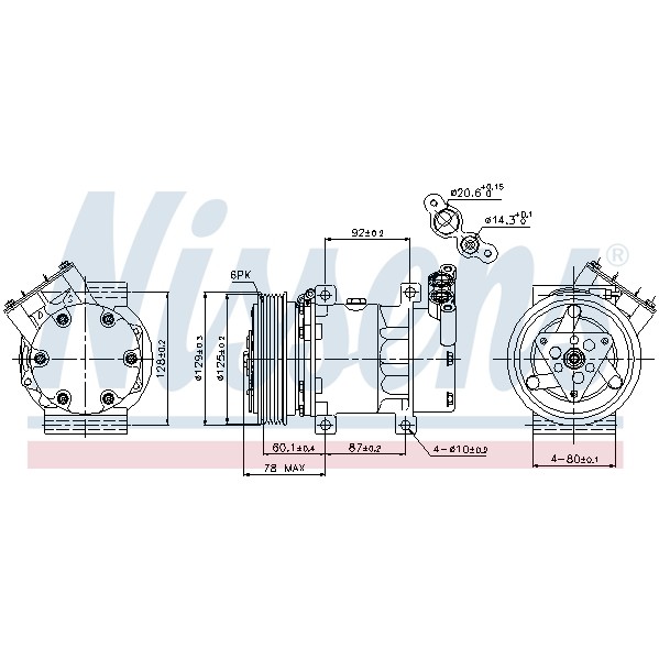 Слика на Компресор за клима NISSENS 89109 за Renault Clio 2 Box 1.9 D (SB0J) - 65 коњи дизел