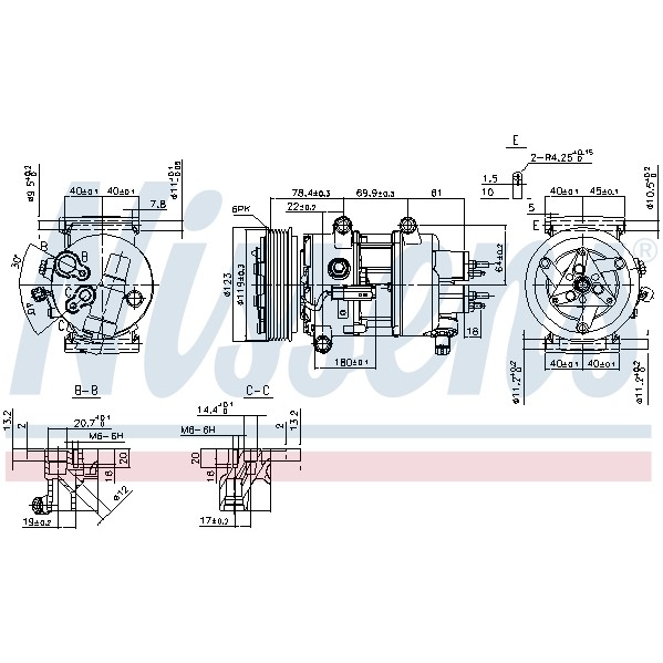 Слика на Компресор за клима NISSENS 89201 за Peugeot Partner Box 1.6 HDi - 90 коњи дизел