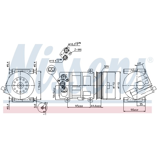 Слика на Компресор за клима NISSENS 89202 за Fiat Punto 199 1.4 - 77 коњи бензин