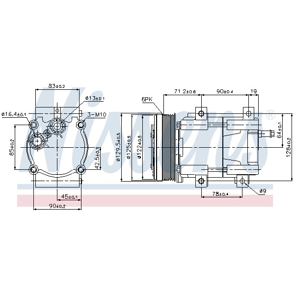 Слика на Компресор за клима NISSENS 89205 за Ford Escort 5 Break (gal,avl) 1.8 D - 60 коњи дизел