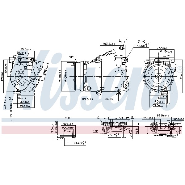 Слика на Компресор за клима NISSENS 89234 за Volvo C30 1.6 - 100 коњи бензин