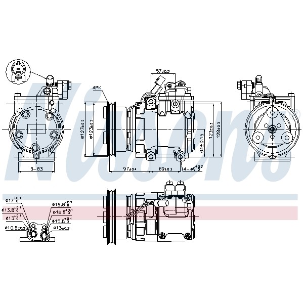 Слика на Компресор за клима NISSENS 89277 за Hyundai Accent Saloon (LC) 1.3 - 75 коњи бензин