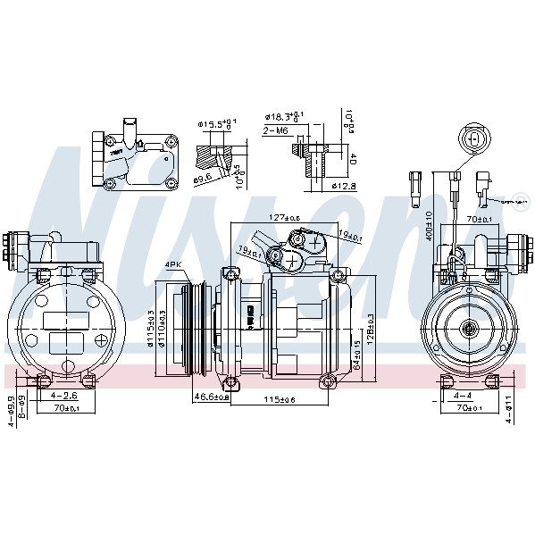 Слика на Компресор за клима NISSENS 89329 за камион Iveco Daily 2 Bus Box 35 C 12 V, 35 S 12 V (AGKA43A2, AGKB43A2, AGKB46A2...) - 116 коњи дизел