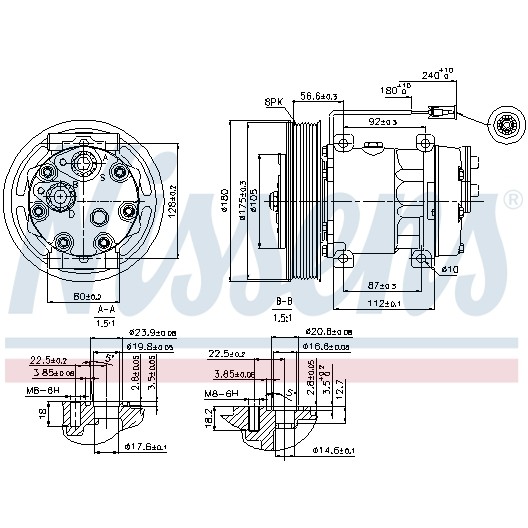 Слика на Компресор за клима NISSENS 89353 за камион Renault K Series 460T MEDIUM, 460T HEAVY - 460 коњи дизел