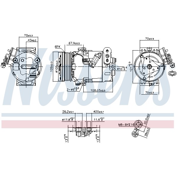 Слика на Компресор за клима NISSENS 89356 за Opel Astra H Van 1.3 CDTI - 90 коњи дизел