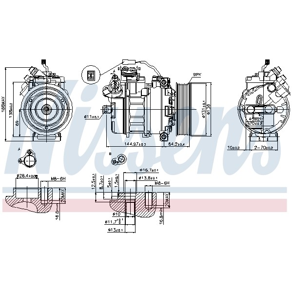 Слика на Компресор за клима NISSENS 89371 за Ford Sierra (GBG,GB4) 2.0 4x4 - 120 коњи бензин