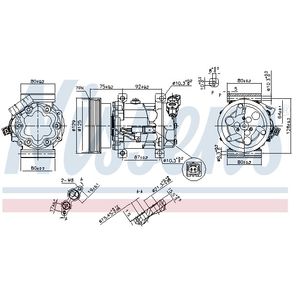 Слика на Компресор за клима NISSENS 89372 за Renault Clio 3 1.5 dCi (BR1C, CR1C) - 103 коњи дизел