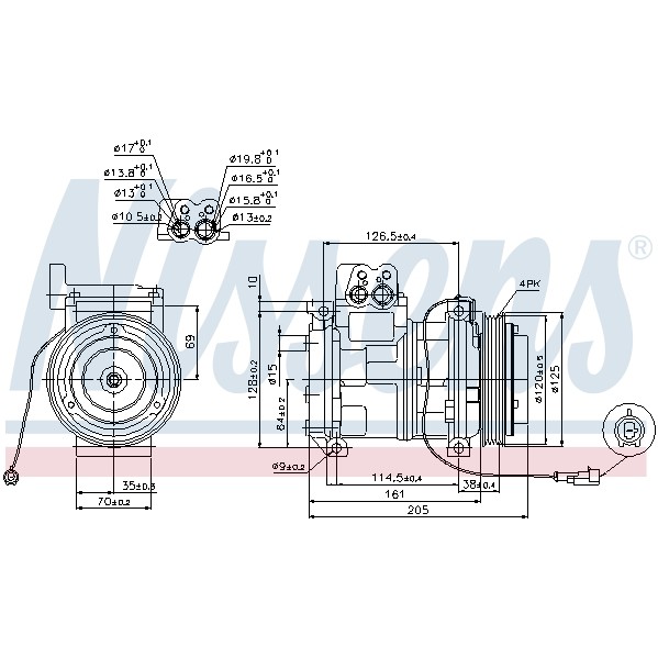 Слика на Компресор за клима NISSENS 89414 за камион Iveco Eurotrakker MP 340 E 35 H Cursor - 352 коњи дизел