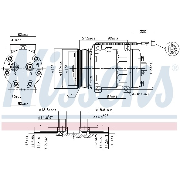 Слика на Компресор за клима NISSENS 89416 за камион Iveco Eurocargo 320 E 28 T tector - 275 коњи дизел