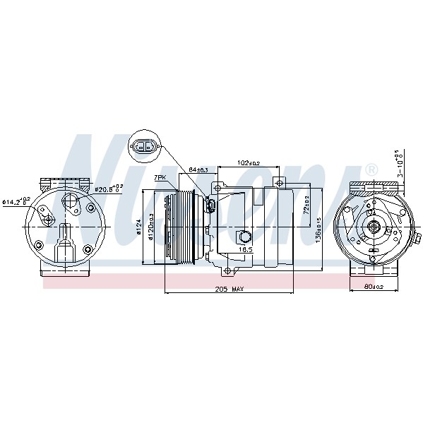 Слика на Компресор за клима NISSENS 89435 за Opel Movano Platform (U9,E9) 2.5 CDTI - 120 коњи дизел