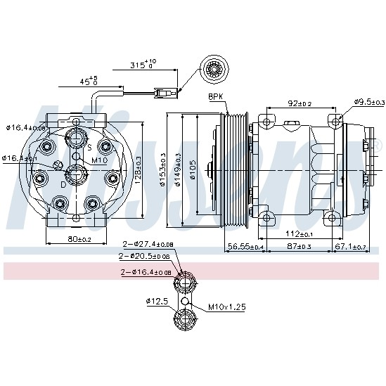 Слика на Компресор за клима NISSENS 89458 за камион Renault Premium 2 Lander 430.26 - 430 коњи дизел