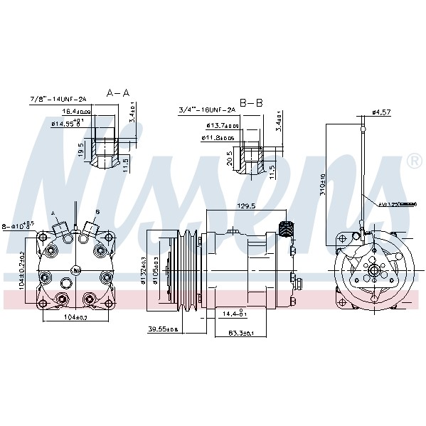 Слика на Компресор за клима NISSENS 89461 за камион Scania 3 Series 143 H/400 - 404 коњи дизел