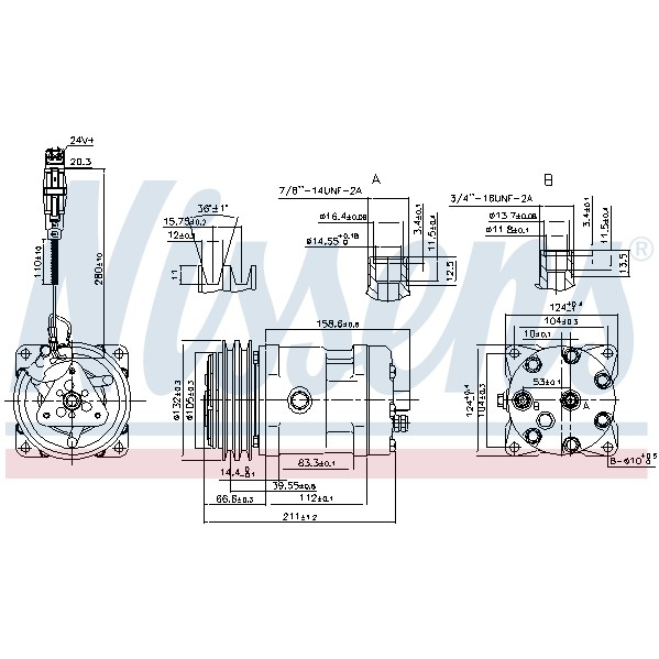 Слика на Компресор за клима NISSENS 89472 за камион MAN F 2000 19.403 FAK, FA-KI - 400 коњи дизел