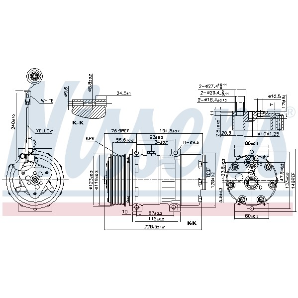 Слика на Компресор за клима NISSENS 89473 за камион Volvo Fe 1 FE 260-26 - 260 коњи дизел