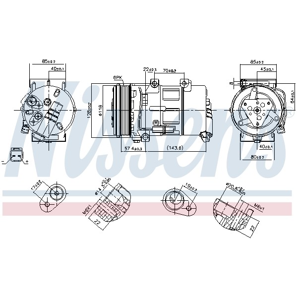 Слика на Компресор за клима NISSENS 89493 за Peugeot 307 SW (3H) 2.0 HDi 135 - 136 коњи дизел