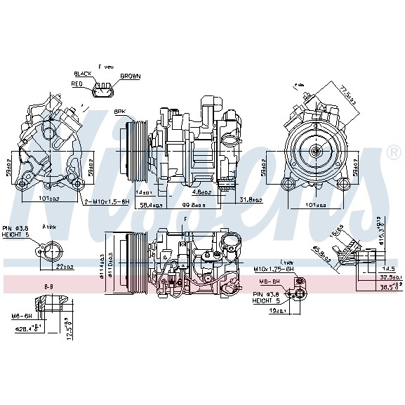 Слика на Компресор за клима NISSENS 89585 за BMW 3 Gran Turismo F34 325 d - 211 коњи дизел