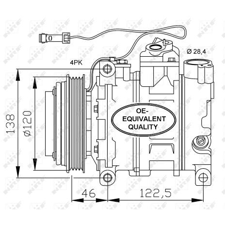 Слика на Компресор за клима NRF 32167 за камион Isuzu N Series NMR 85L, NPR 85L - 150 коњи дизел