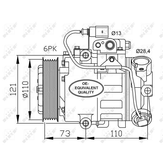 Слика на Компресор за клима NRF 32225 за Seat Cordoba Saloon (6L2) 1.9 SDI - 64 коњи дизел