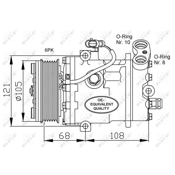 Слика на Компресор за клима NRF 32232 за Opel Astra G Box 2.0 DI - 82 коњи дизел