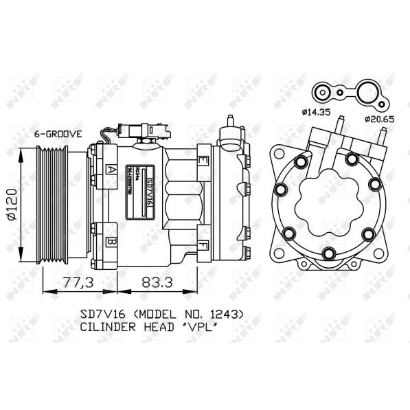 Слика на Компресор за клима NRF 32266